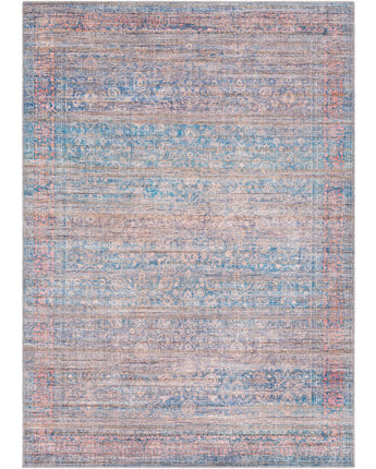 Anemone washable area rug - Blue / Rectangle / 5x7 - Area