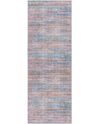 Anemone washable area rug - Blue / Runner / 2’7’’ x