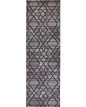 Asher geometric floral wool - Gray / Black / Runner