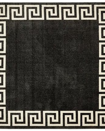 Athena’s geometric area rug - Black / Square / 8 Ft