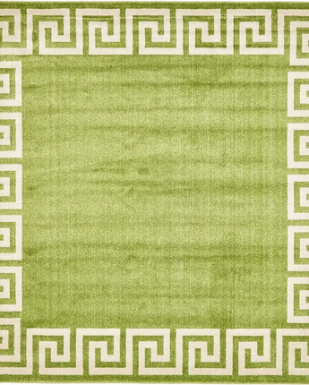 Athena’s geometric area rug - Light Green / Square / 8 Ft