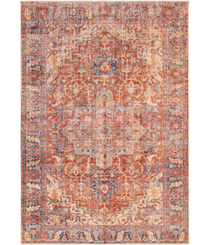 Aveline washable area rug - Burnt Orange / Rectangle / 2x3