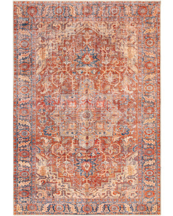 Aveline washable area rug - Burnt Orange / Rectangle / 2x3