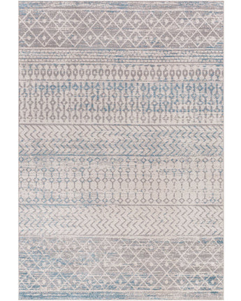 Ayaz washable area rug - Gray / Blue / Rectangle / 5x7