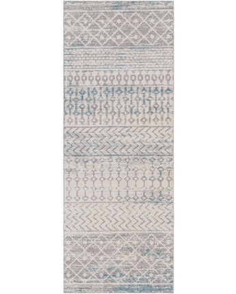 Ayaz washable area rug - Gray / Blue / Runner / 2’7’’