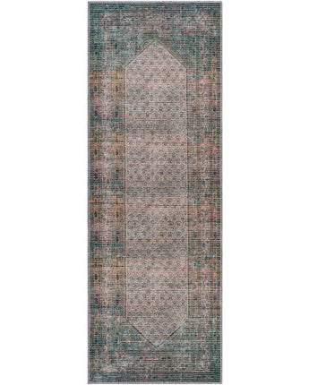 Azalea washable area rug - Multi / Green / Runner