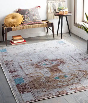 Aztech washable area rug - Area Rugs