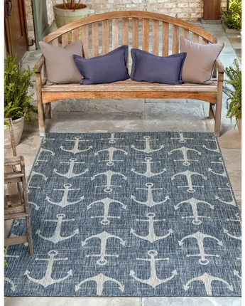 Beach/nautical outdoor coastal ahoy rug - Rugs