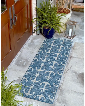 Beach/nautical outdoor coastal ahoy rug - Rugs