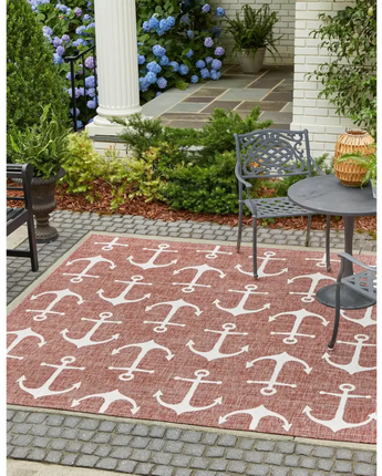 Beach/nautical outdoor coastal ahoy rug - Area Rugs