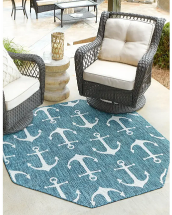 Beach/nautical outdoor coastal ahoy rug - Area Rugs