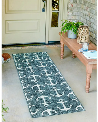 Beach/nautical outdoor coastal ahoy rug - Area Rugs