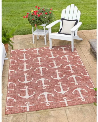 Beach/nautical outdoor coastal ahoy rug - Area Rugs