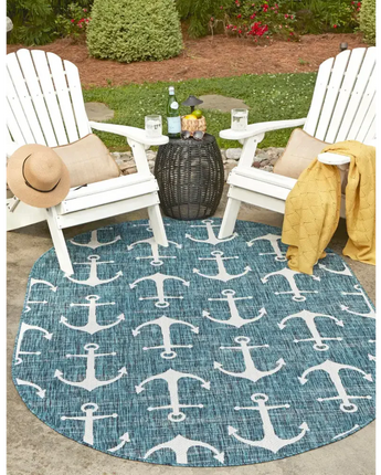 Beach/nautical outdoor coastal ahoy rug - Area Rugs