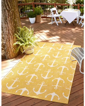 Beach/nautical outdoor coastal ahoy rug - Area Rugs