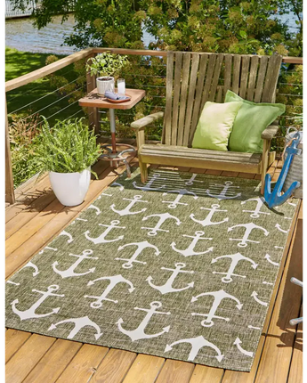 Beach/nautical outdoor coastal ahoy rug - Area Rugs