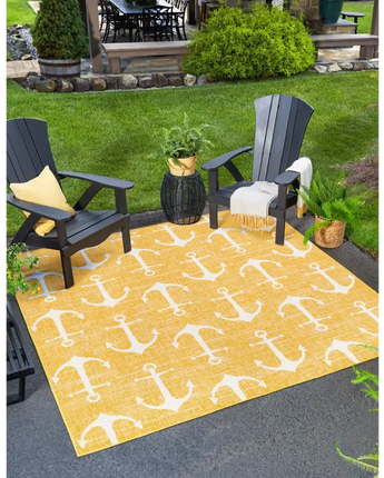 Beach/nautical outdoor coastal ahoy rug - Area Rugs