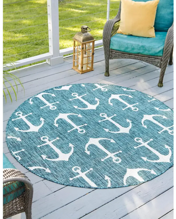 Beach/nautical outdoor coastal ahoy rug - Area Rugs