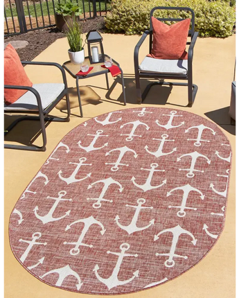 Beach/nautical outdoor coastal ahoy rug - Area Rugs