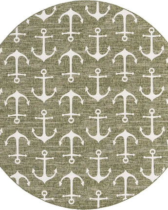 Beach/nautical outdoor coastal ahoy rug - Green / 10’