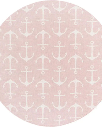 Beach/nautical outdoor coastal ahoy rug - Pink / 10’