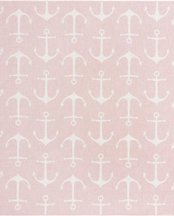 Beach/nautical outdoor coastal ahoy rug - Pink / 10’