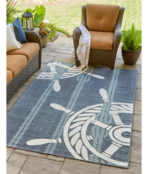 Beach/nautical outdoor coastal helm rug - Rugs