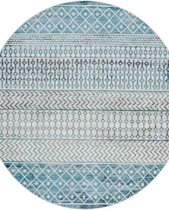 Bleu washable area rug - Ink Blue / Round / 6’7’’