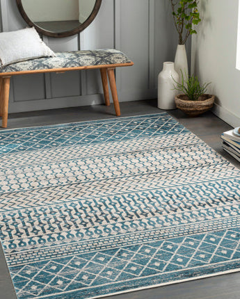 Bleu washable area rug - Area Rugs