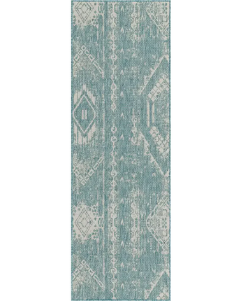 Bohemian outdoor bohemian anthro rug - Light Aqua / 2’