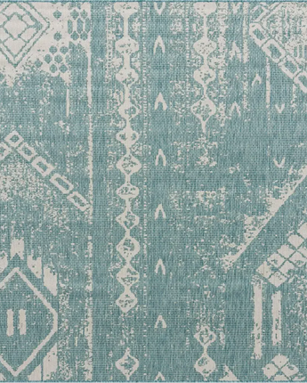 Bohemian outdoor bohemian anthro rug - Light Aqua / 7’