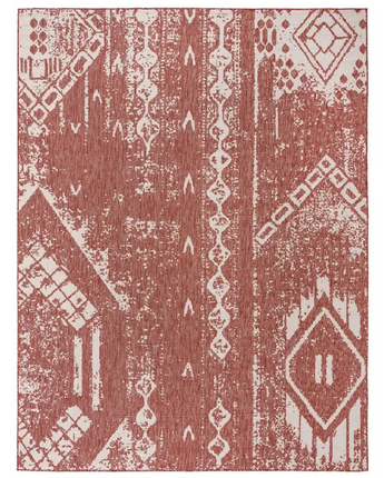 Bohemian outdoor bohemian anthro rug - Rust Red / 9’