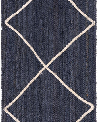 Braided jute rug - Navy Blue / Runner / 2’ 2 x 6’