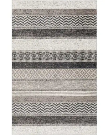 Bridges washable area rug - Black / Gray / Rectangle / 5x7