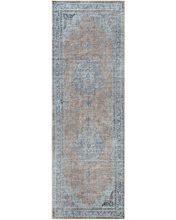 Carnation washable area rug - Blue / Runner / 2’7’’ x