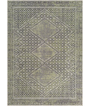 Celia washable area rug - Black / Green / Rectangle / 5x7