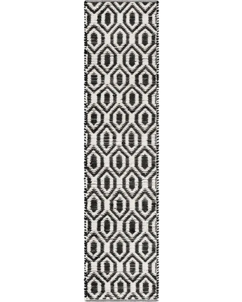 Chindi jute rug - White/Black / Runner / 2’ 7 x 10’