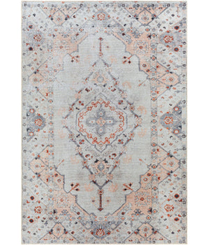 Clementine washable area rug - Light Gray / Rectangle / 2x3