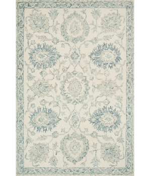 Contemporary norabel rug - Ivory / Blue / 2’3’’ x