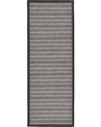 Contemporary outdoor border checkered rug - Gray / 2’