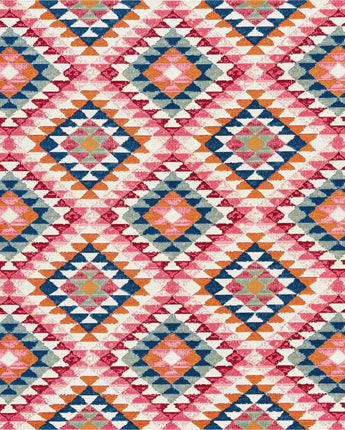 Contemporary outdoor southwestern fethiye rug - Multi