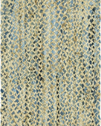 Crossed braided chindi rug - Blue / Runner / 2’ 2 x 8’