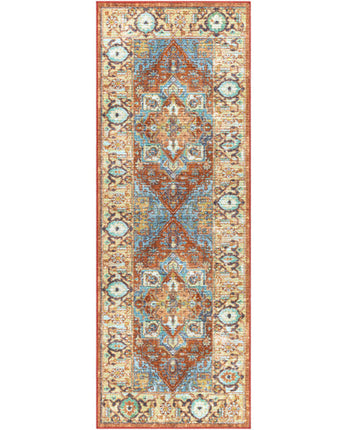 Dahlia washable area rug - Brick Red / Runner / 2’7’’