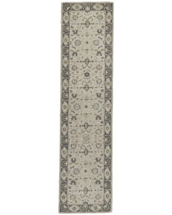 Eaton traditional persian wool rug - Gray / Beige / Runner