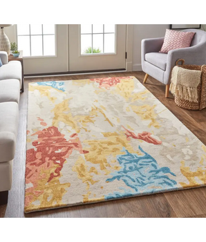 Everley abstract tufted wool rug - Area Rugs