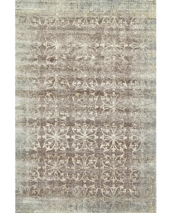 Fiona distressed ornamental rug - Gray / Cream / Rectangle