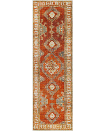 Florence washable area rug - Burnt Orange / Runner