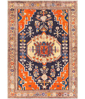 Fosette washable area rug - Orange / Rectangle / 2x3 - Area