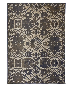 Foster modern slavic kilim - Beige / Blue / Rectangle