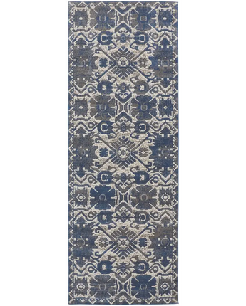 Foster modern slavic kilim - Beige / Blue / Runner